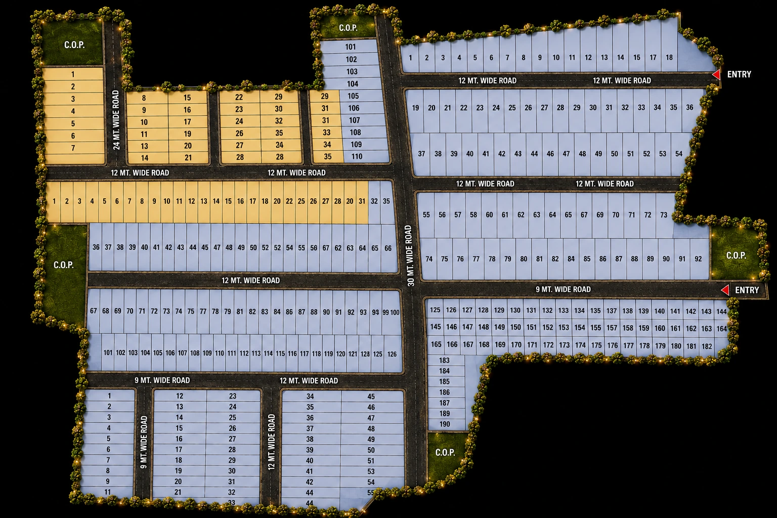 Golden Industrial Estate 17x100 / 17x120 ft floor plan